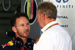 (L to R): Christian Horner, Red Bull Racing Team Principal with Dr Helmut Marko, Red Bull Motorsport Consultant