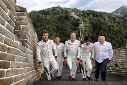 Les pilotes Citroën avec Yves Matton sur la Grand Muraille de Chine