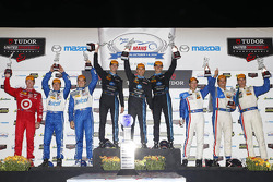 P class podium: winners Ricky Taylor, Jordan Taylor, Max Angelelli, second place Joao Barbosa, Chri