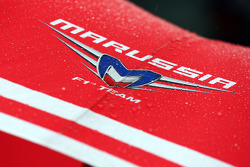 Marussia F1 Team logo with rain drops