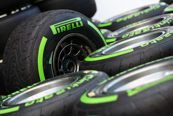 Wet Pirelli tyres