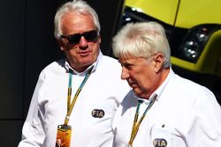 (L to R): Charlie Whiting, FIA Delegate with Herbie Blash, FIA Delegate