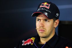 Sebastian Vettel, Red Bull Racing in the FIA Press Conference