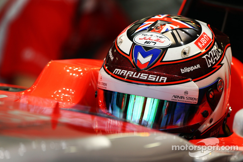 Max Chilton, Marussia F1 Takımı MR03 Jules Bianchi destek mesajını taşıyor