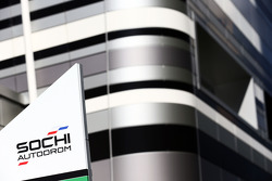 Sochi Autodrom sign in the paddock