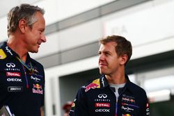 (L to R): Jonathan Wheatley, Red Bull Racing Team Manager with Sebastian Vettel, Red Bull Racing