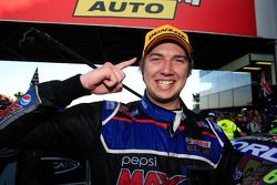 Race winner Chaz Mostert celebrates