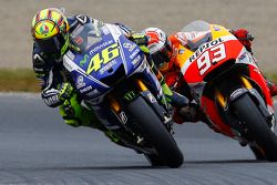 Valentino Rossi, Yamaha Factory Racing and Marc Marquez, Repsol Honda Team