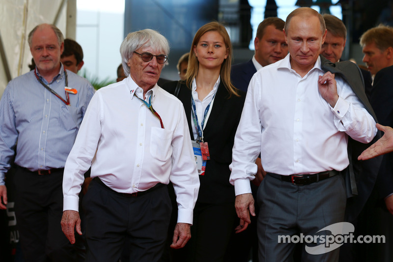 Bernie Ecclestone, with Vladimir Putin, Russian President