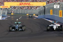 Nico Rosberg, Mercedes AMG F1 Team and Valtteri Bottas, Williams F1 Team