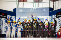 LMP2 podium: winners Roman Rusinov, Olivier Pla, Julien Canal, second place Matthew Howson, Richard Bradley, Alexandre Imperatori, third place Keiko Ihara, Gustavo Yacaman, Alex Brundle
