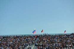 Fans in the grandstand