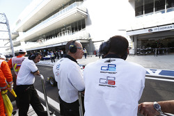 GP3 Series officials in the pits