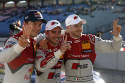 Polesitter Miguel Molina, second place Mattias Ekström, third place Edoardo Mortara