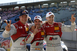 Polesitter Miguel Molina, second place Mattias Ekström, third place Edoardo Mortara