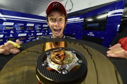 Vencedor da corrida Valentino Rossi celebra