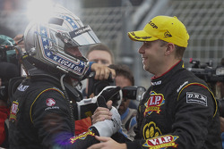 Race winners Shane van Gisbergen and Jonathon Webb