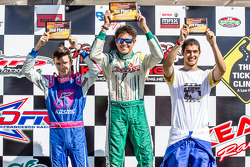 TAG Senior race winner Christian Munoz, second place Stirling Fairman and third place Franco Carabetta