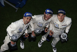 Podium: third place Neel Jani, Romain Dumas, Marc Lieb