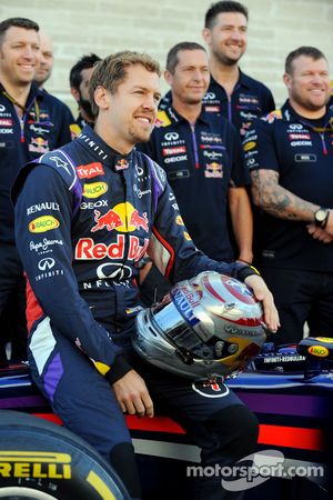 Sebastian Vettel, Red Bull Racing at a team photograph