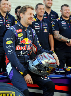 Sebastian Vettel, Red Bull Racing at a team photograph