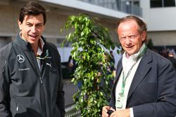 Toto Wolff, Mercedes AMG F1 Shareholder and Executive Director (Left)