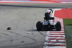 Adrian Sutil, Sauber C33 crashed out at the start of the race