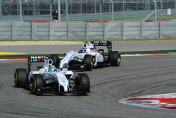 Felipe Massa, Williams FW36 leads team mate Valtteri Bottas, Williams FW36