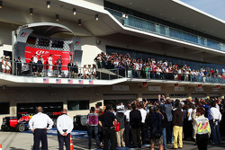 Podium: Nico Rosberg, Mercedes AMG F1, second; Lewis Hamilton, Mercedes AMG F1, race winner; Daniel Ricciardo, Red Bull Racing, third