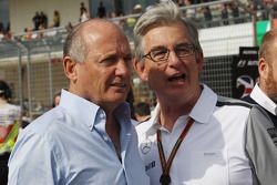 (L to R): Ron Dennis, McLaren Executive Chairman with Ekrem Sami, Mclaren Head of Marketing on the grid