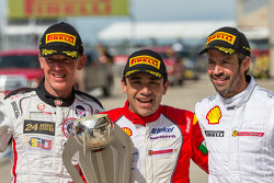 Race winner Ricardo Perez, second place Scott Tucker, third place Mark McKenzie