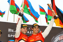Qualifying race podium: winners Cesar Ramos, Laurens Vanthoor