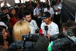 Lewis Hamilton, Mercedes AMG F1 with the media