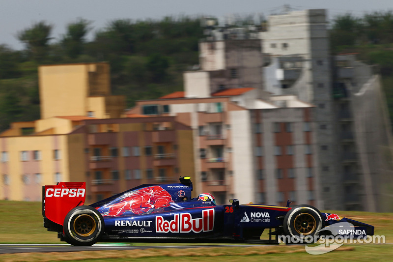2014 год. За рулем болида Toro Rosso STR9 на пятничных тренировках
