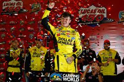 Race winner Erik Jones celebrates