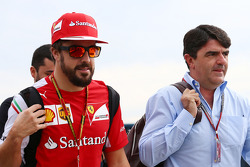 Fernando Alonso, Ferrari with Luis Garcia Abad, Driver Manager