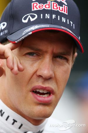 Sebastian Vettel, Red Bull Racing with the media