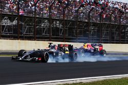 Adrian Sutil, Sauber C33 locks up under braking