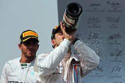 Felipe Massa, Williams celebrates his third position on the podium