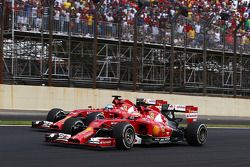 Fernando Alonso, Ferrari F14-T and Kimi Raikkonen