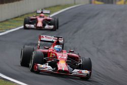Fernando Alonso, Scuderia Ferrari and Kimi Raikkonen, Scuderia Ferrari