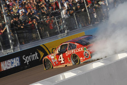 Race winner Kevin Harvick celebrates