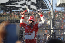 Race winner Kevin Harvick celebrates
