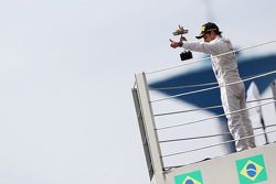 Felipe Massa, Williams celebrates his third position on the podium