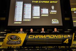 Championship contenders press conference: Denny Hamlin, Joe Gibbs Racing Toyota, Kevin Harvick, Stewart-Haas Racing Chevrolet, Joey Logano, Team Penske Ford, Ryan Newman, Richard Childress Racing Chevrolet