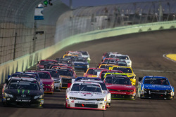 Restart: Kyle Larson and Kyle Busch lead the field