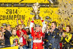 Race winner and 2014 NASCAR Sprint Cup series champion Kevin Harvick, Stewart-Haas Racing Chevrolet celebrates