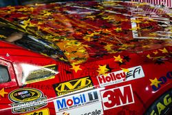 Car detail of the Stewart-Haas Racing Chevrolet champion car of Kevin Harvick