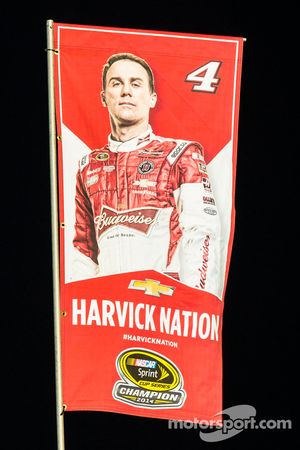 Banner for the 2014 NASCAR Sprint Cup series champion Kevin Harvick, Stewart-Haas Racing Chevrolet