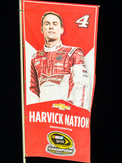 Banner for the 2014 NASCAR Sprint Cup series champion Kevin Harvick, Stewart-Haas Racing Chevrolet